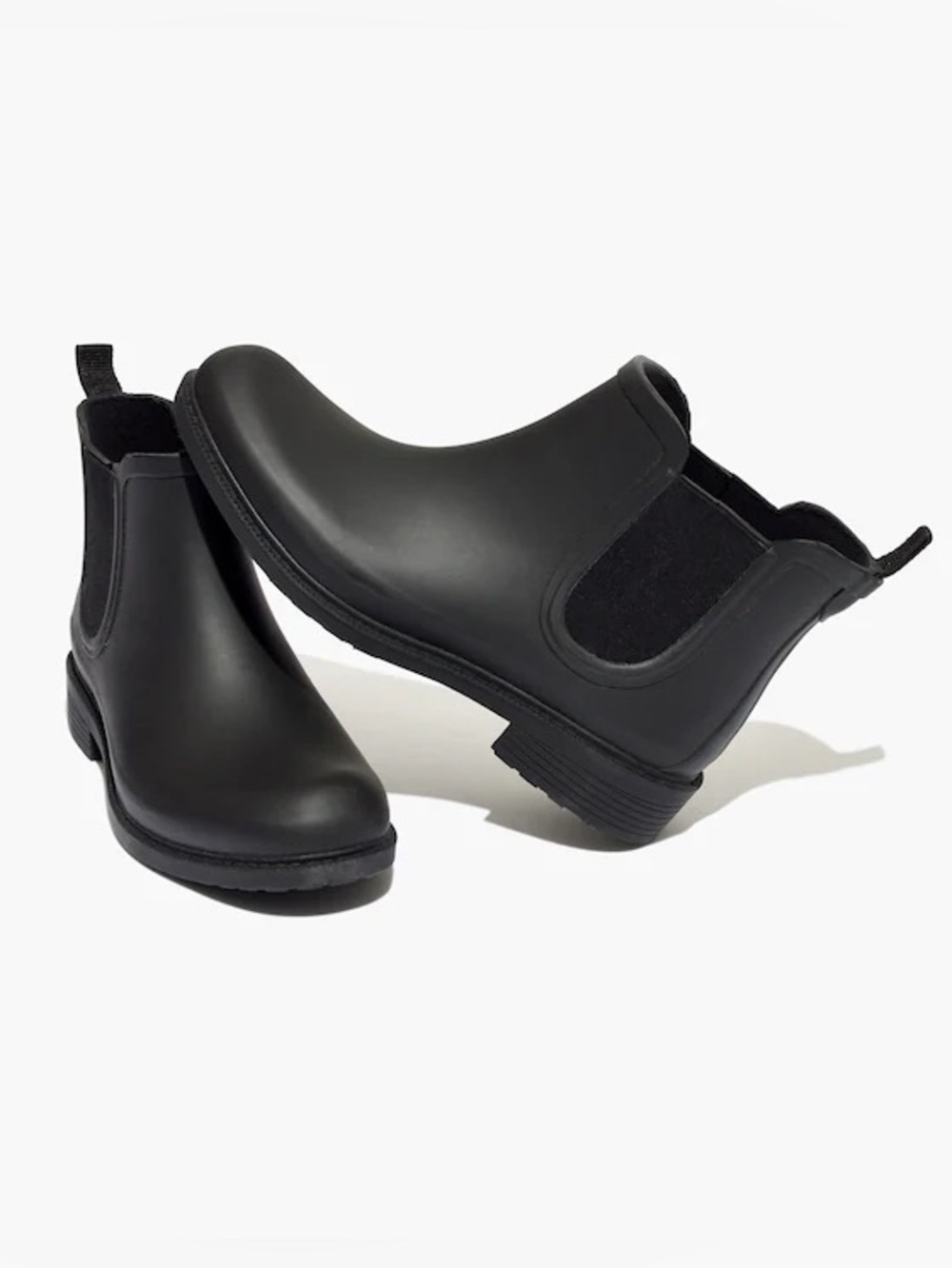 Madewell The Chelsea Rain Boot black ankle rubber boots women’s size 8